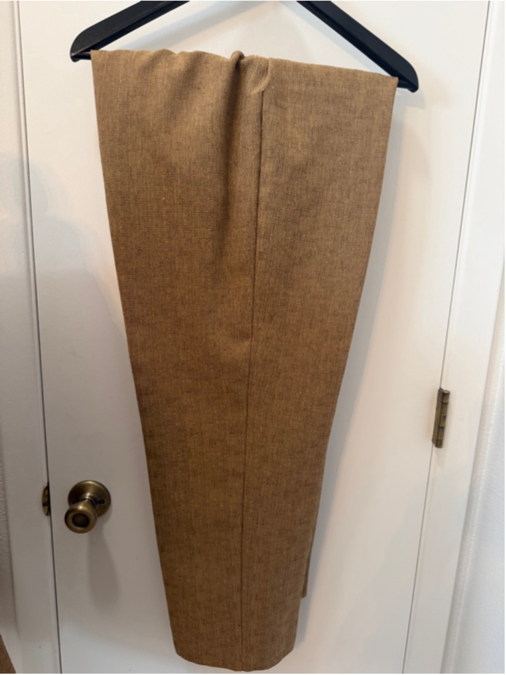 Vintage Sag Harbor Petite 16P Tan 2 Pc Pantsuit Blazer Pants Career Office Set - Picture 8 of 11